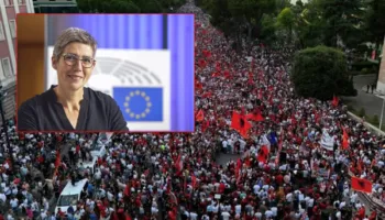 Zyrtarët e BE ‘zbarkojnë’ në Tiranë/ Eurodeputetja gjermane në protestën kundër Ramës
