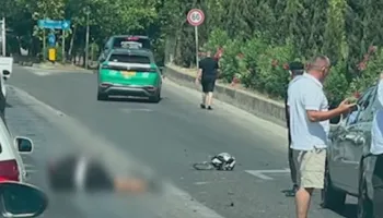 Aksident i rëndë te Liqeni i Thatë në Tiranë/ I riu me motor përplaset nga një automjet