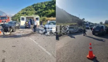 Aksident në aksin Tepelenë–Memaliaj/ Dy makina përplasen ‘kokë më kokë’, 4 të plagosur
