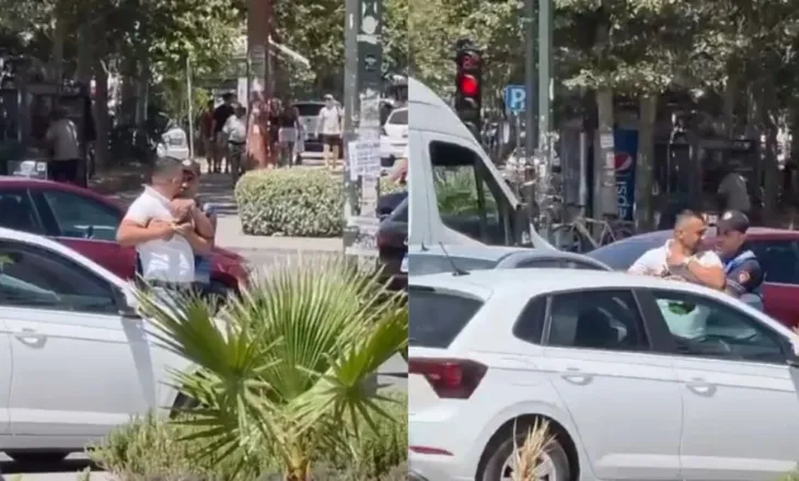 Aksident në rrugën e Skelës në Vlorë, drejtuesit e mjeteve përfshihen në konflikt fizik