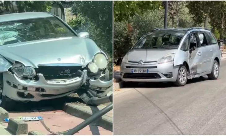 Aksident në unazën e Patosit, përplasen dy automjete, plagosen gruaja dhe fëmijët e njërit drejtues