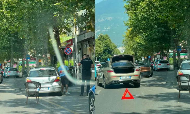 Aksident përballë Ministrisë së Jashtme në Tiranë, dy mjetet përplasen me njëra-tjetrën, nuk raportohen të lënduar