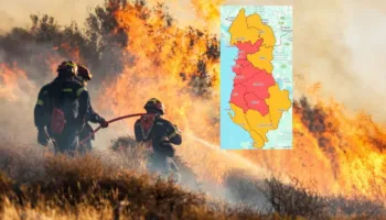 Alarm për zjarret, 7 qarqe në rrezik të lartë, temperaturat deri në 39°C