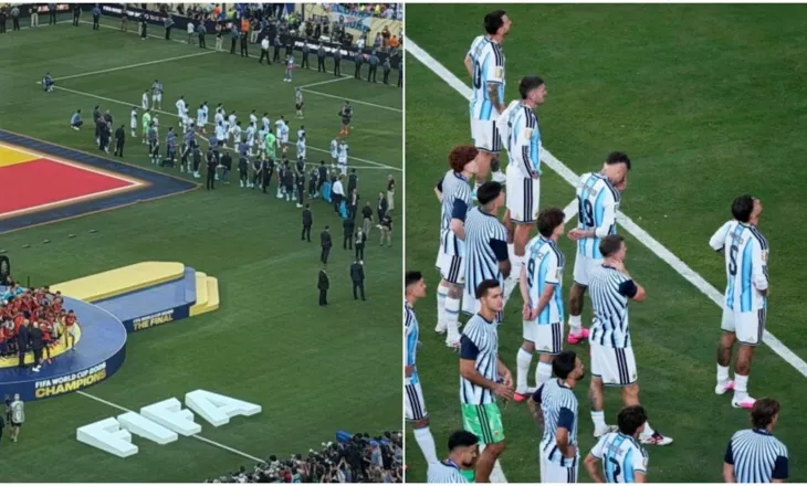 Argjentina i ktheu shpinën Spanjës gjatë ceremonisë së trofeut; gjesti ndez debatet në rrjetet sociale