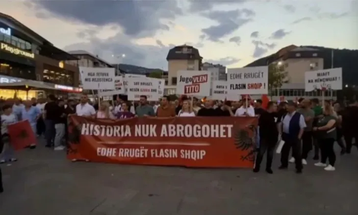BDI proteston në Tetovë, kundërshton vendimin e Kushtetueses për ndryshimin e emrave shqiptarë të rrugëve
