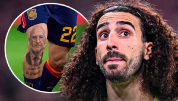 Cucurella kërkon tatuator për ta mbajtur premtimin: “Më sugjeroni ku ta bëj tatuazh fytyrën e De la Fuentes”