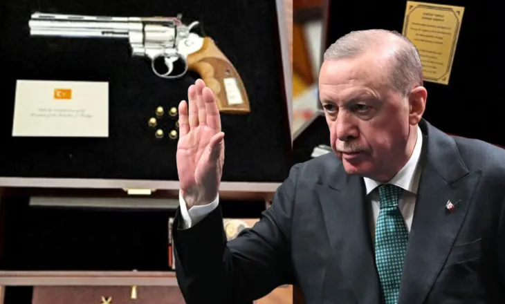 Dhurata e pazakontë e Erdogan për liderët e NATO-s, marrin revolverë me emrat e tyre