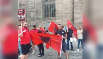 Diaspora proteston sërish në Nuremberg kundër kryeministrit Rama, në mbështetje të protestës në Tiranë