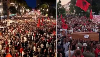 Dita e 35-të e protestës, simbole dhe thirrje kundër sistemit! Për herë të dytë Diaspora përballë Kryeministrisë