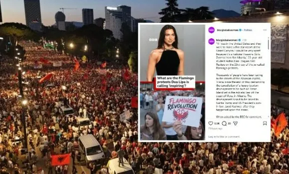 “Dua Lipa, i cilëson frymëzim”/ BBC për protestat kundër Ramës: Mijëra njerëz në shesh që nga fundi i majit, një…