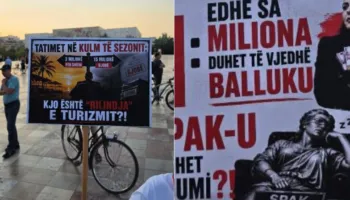 “Edhe sa miliona duhet të vjedhë Balluku?”/ Dita e 51-të e protestës, qytetarët flasin me pankarta: Kjo është…