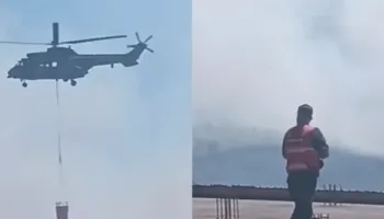 Evakuohen nga zjarri 11 familje në Drizë të Fierit, i angazhuar një helikopter i FA, pritet t’i bashkohet një i dytë