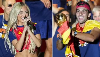 Ferran Torres dhe Ana Mena, “shkëndija” pas festës së Spanjës për triumfin në Botëror