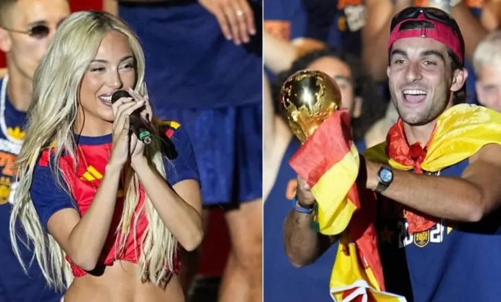 Ferran Torres dhe Ana Mena, “shkëndija” pas festës së Spanjës për triumfin në Botëror