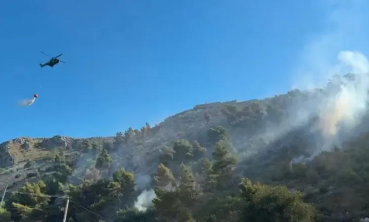 Flakët në malin e Shëngjinit, ndërhyn edhe helikopteri i ushtrisë! Nuk rrezikohen banesat