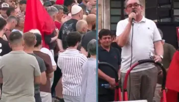 “Ju mbani shpresën gjallë”/ Mësuesi merr fjalën në protestë: Të rinjtë shqiptarë, janë shqiponja