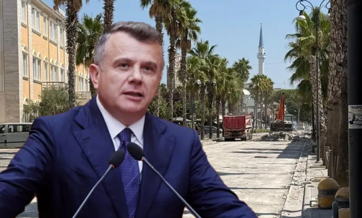 Kavaja në kantier në kulmin e verës, Balla shpërthen ndaj Qosjes: Tre vite pa punë, tani shkallmohet qendra