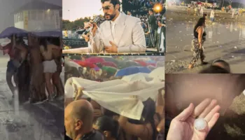 Koncerti i Bad Bunny-t në Milano kthehet në kaos, ndërpritet nga breshëri dhe stuhia, evakuohen 80,000 spektatorë (VIDEO)