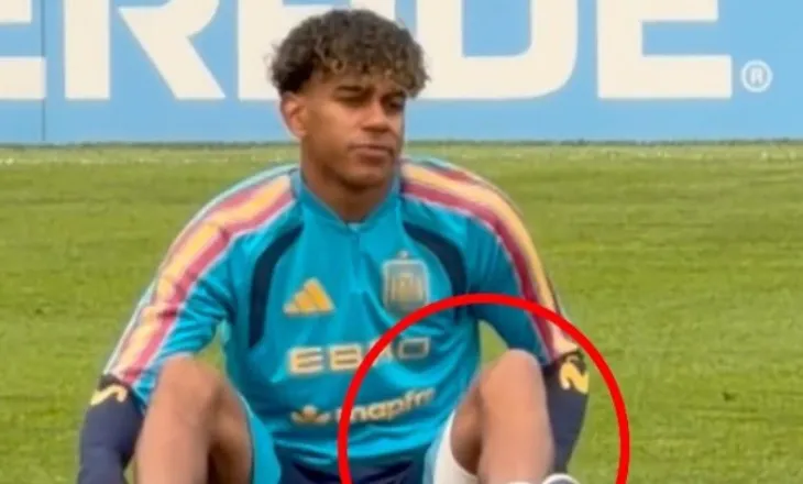 Lamine Yamal frikëson Spanjën tre ditë para finales së madhe (video)