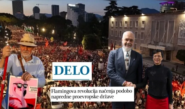 Lubonja për median e madhe sllovene: Flamingot’ i rrëzuan fasadën kryeministrit! Marta Kos s’i dëgjon protestuesit