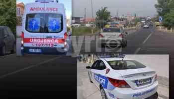 Makina e policisë bashkiake përplas një fëmijë në vijat e bardha