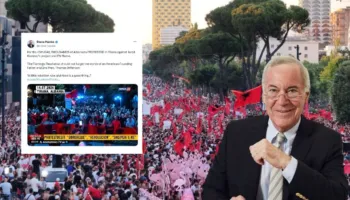 “Një rebelim…”/ Profesori i njohur amerikan citon Jefferson: Mijëra shqiptarë protestojnë kundër kryeministrit Rama