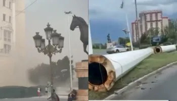 Një stuhi e fuqishme godet Shkupin, raportohen dëme të shumta materiale