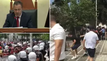 Përplasje edhe në hyrje të Parlamentit, hiqet gardhi metalik. Seanca nis pa PD