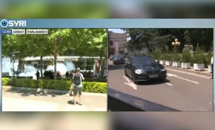 Policia i hap rrugën deputetëve të dalin nga parlamenti me ujë dhe gaz lotësjellës / Shoqërohen protestues