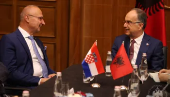Presidenti Begaj pret ministrin e Jashtëm të Kroacisë, fokusi te mbështetja e Zagrebit për integrimin e Shqipërisë në BE