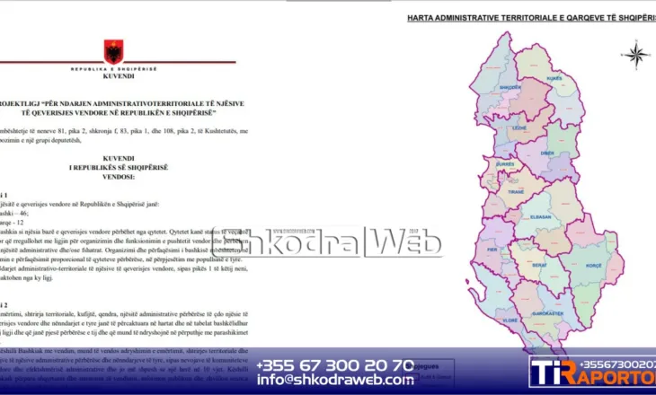Projekti i PS për ndarjen administrative, reduktohen bashkitë, qarkut të Shkodrës i hiqet një…