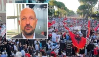 Protestat kundër Edi Ramës/ Eurodeputeti belg, Botenga: Njerëzit janë mbledhur në rrugët e Tiranës prej më shumë…