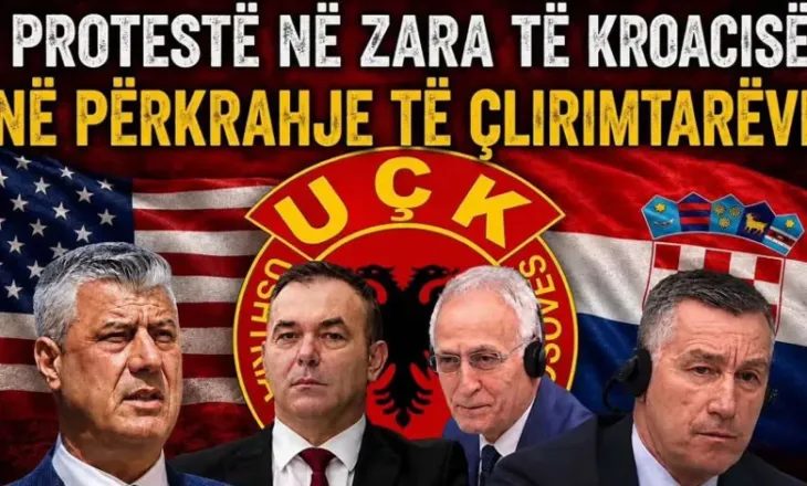 Protestë në Zara të Kroacisë në mbështetje të çlirimtarëve
