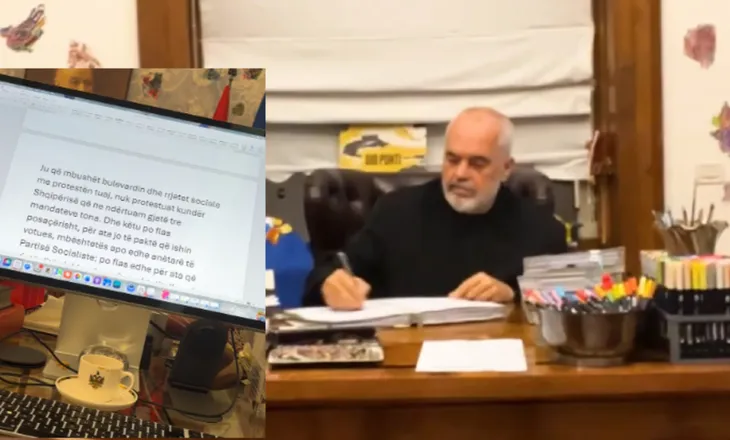 “Rama jepe dorëheqjen!” Protestuesit poshtë dritares, Rama reagon nga zyra: Më ekzalton, kënga ime e preferuar!
