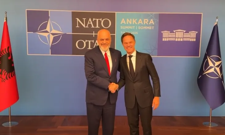 Rama mbërrin në Ankara për Samitin e NATO-s, takohet me Mark Rutte