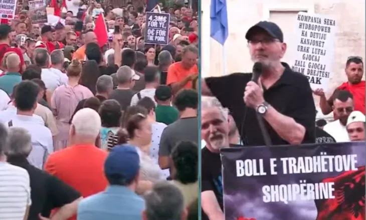 ‘Rama nuk ka plotësuar asnjë nga premtimet e dhëna’, aktori Mehdi Malkaj nga protesta: Ku është shëndetësia falas?