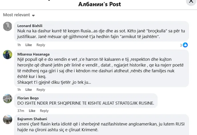 “Rroftë Rusia, Irani dhe Kina”, mesazhet në faqen e ambasadës ruse kundër qeverisë shqiptare