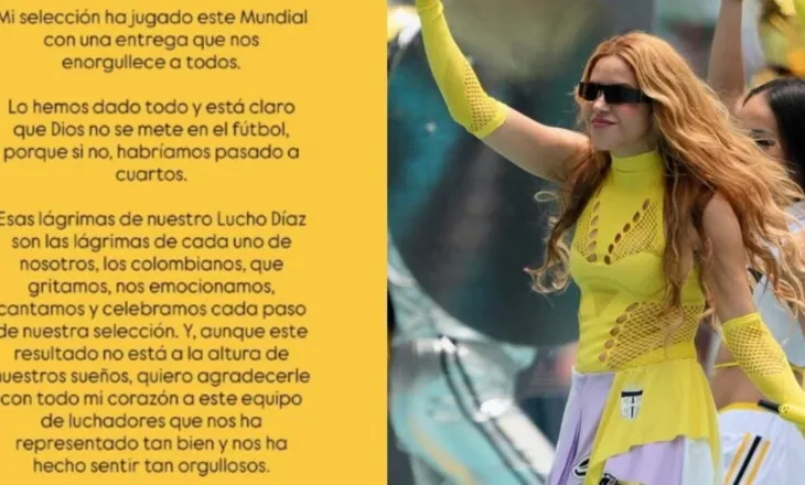 Shakira ngushëllon Kolumbinë pas eliminimit nga Botërori: “Lotët e Luis Diaz janë lotët tanë”