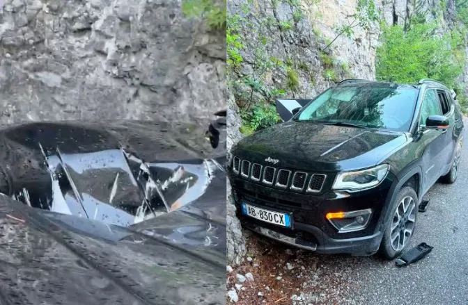 Shmanget tragjedia, guri gjigant bie mbi makinën e turistëve në rrugën e Thethit