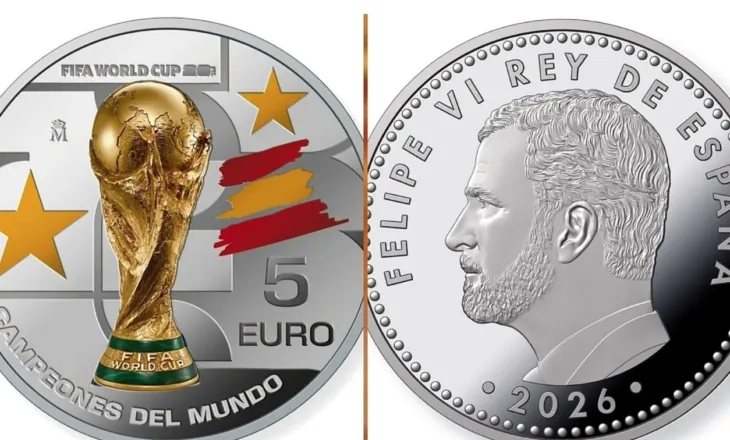 Spanja nxjerr monedhën e re Euro për të festuar suksesin në Kupën e Botës