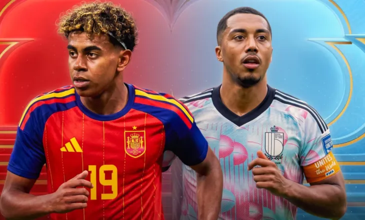 Spanjë-Belgjikë, formacionet zyrtare. “La Roja” me kapacitetin e plotë, belgët me një mungesë të rëndësishme