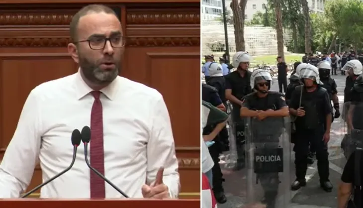“Të ndalet dhuna e policisë ndaj protestuesve”,  Bardhi-Ballës: Ke frikë mos bësh me vezë kostumin e shtrenjtë