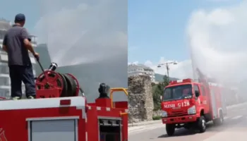 Temperaturat 40 gradë Celsius/ Zjarrfikësit freskojnë rrugët dhe hapësirat publike