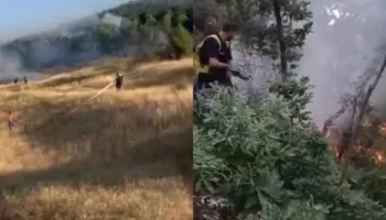 Temperaturat e larta, dy vatra zjarri në Prrenjas, zjarrfikësit në vendngjarje