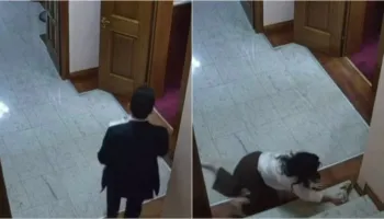 Tentoi të ndalonte Shehajn që mori dokumentin sekret, punonjësja e Kuvendit rrëzohet nga shkallët (VIDEO)