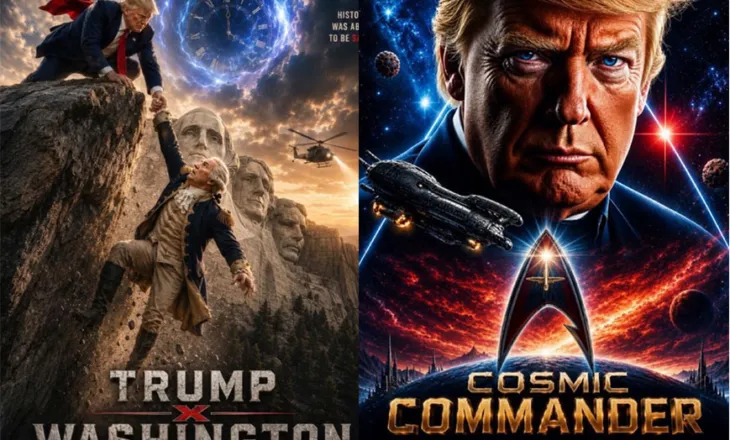Trump publikon një seri imazhesh me AI, shpëton George Washington, sulmon Iranin dhe nënkupton rikandidim në 2028