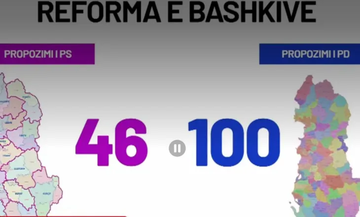 VIDEO / Dallimet PS-PD për bashkitë, krahasimi me dy hartat për çdo qark