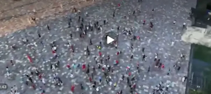 VIDEO NGA DRONI / Sa ishte pjesëmarrja sot në protestë rreth orës 20:00?!