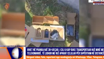 VIDEO – Policia e Vau Dejësit arreston 38- vjeçarin, transportonte minë me telekomandë me celular…