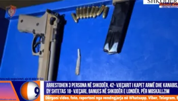 VIDEO – Vihen në pranga tre persona në Shkodër, një 42- vjeçari iu gjet armë dhe lëndë narkotike…